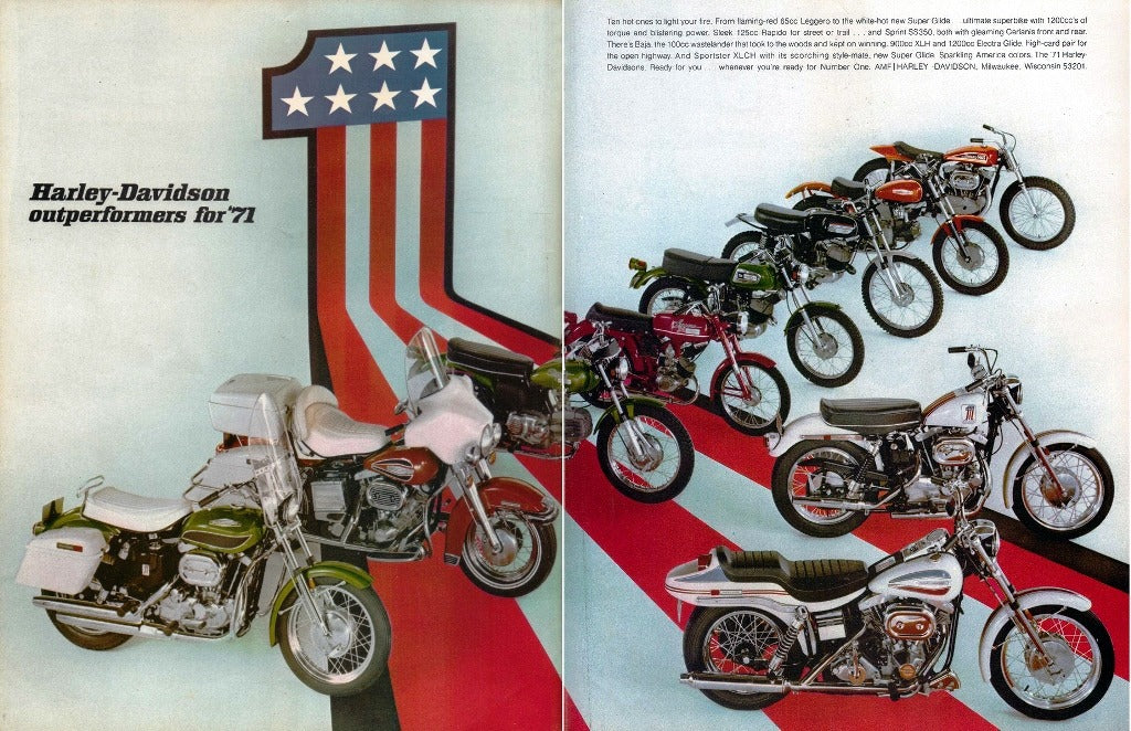 Harley Davidson e AMF motos