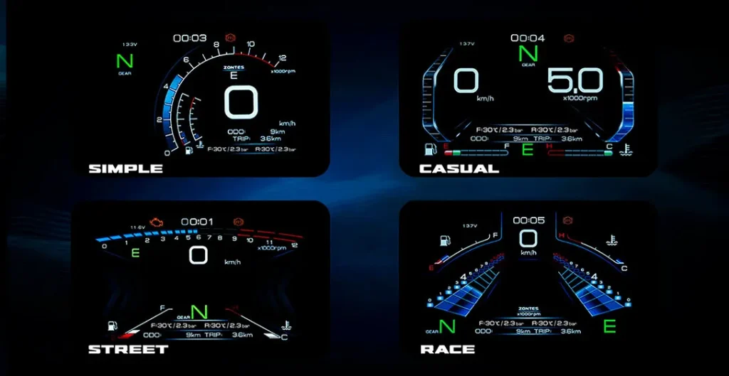 Zontes V 350 Painel TFT Colorido
